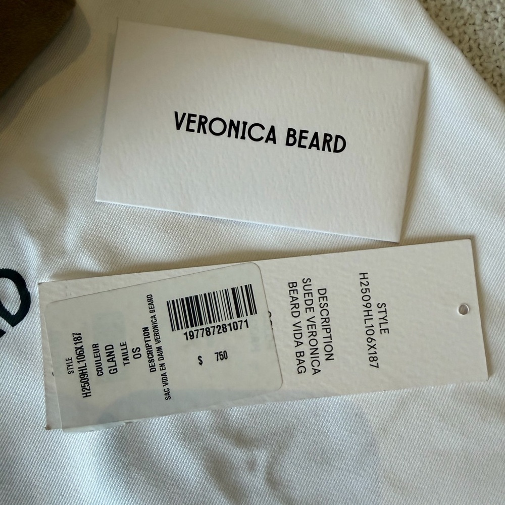 Veronica Beard Chestnut Suede Braided-Handle Shoulder Bag
New - Picture 4 of 6